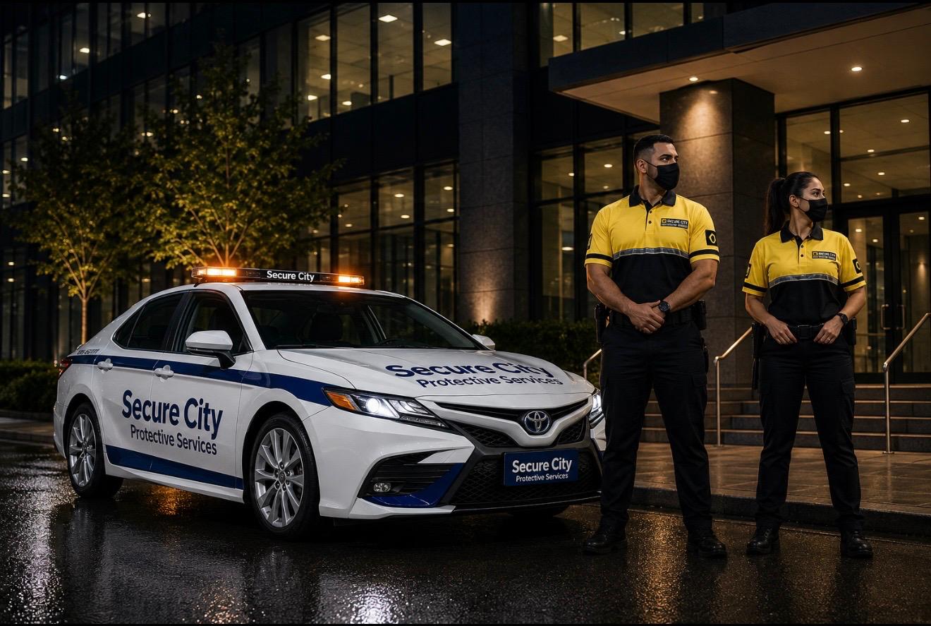 Secure City officer at command station