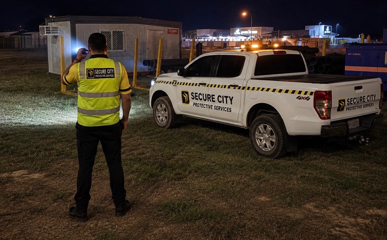 Mobile patrol unit at night